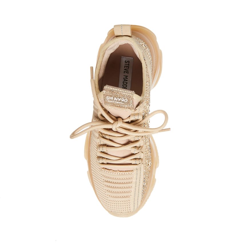 Beige Steve Madden Maxima Women's Sneakers | PH 618916CA